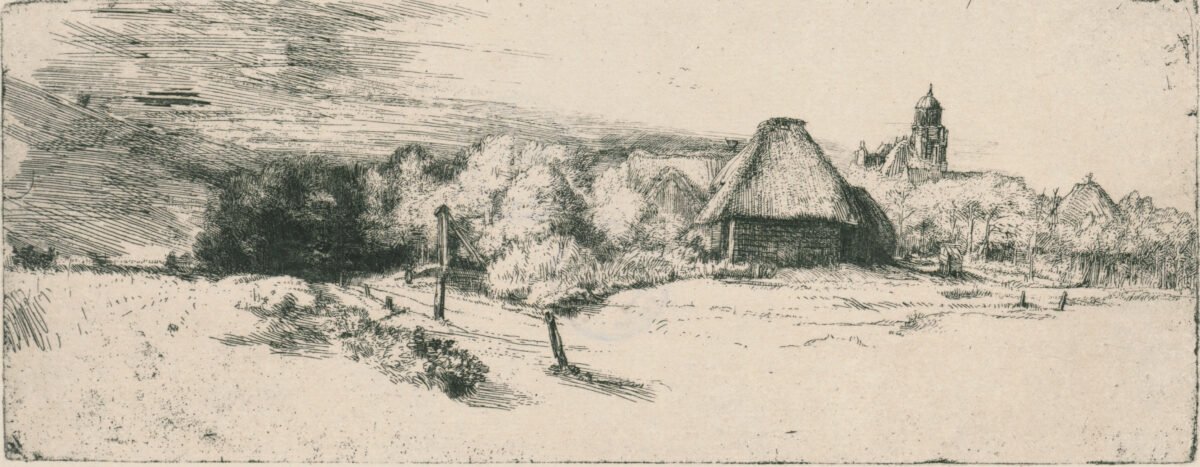 <span class="numbwork">0330</span > <span class="bullwork">•</span > Paisaje con árboles, granjas y una torre