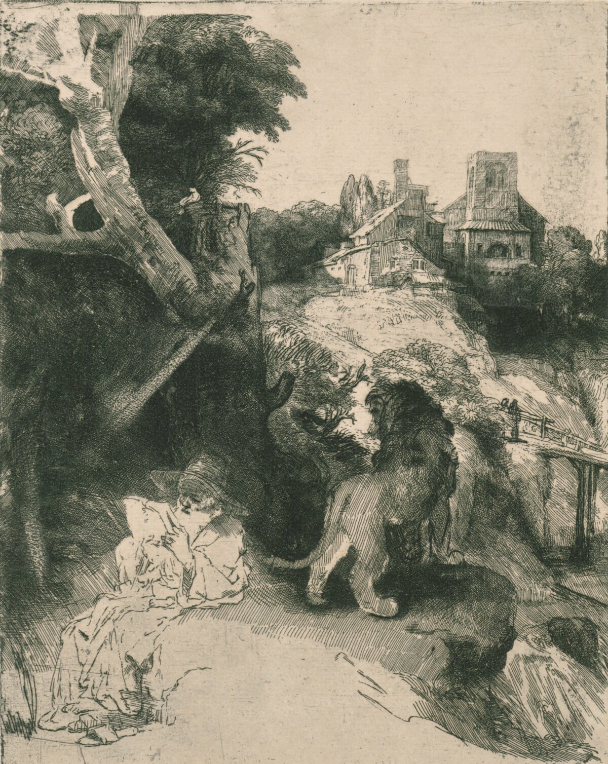 <span class="numbwork">0341</span > <span class="bullwork">•</span > San Jerónimo leyendo en un paisaje italiano