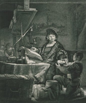 <span class="numbwork">0351</span > <span class="bullwork">•</span > Jan Uytenbogaert (El pesador de oro)