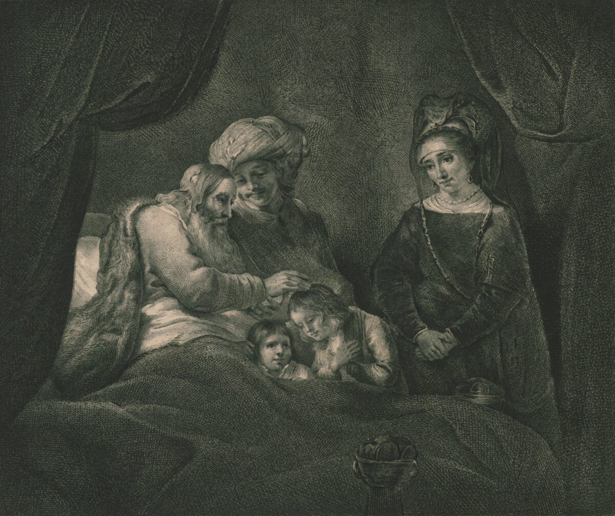 <span class="numbwork">0357</span > <span class="bullwork">•</span > Jacobo bendice los hijos de José