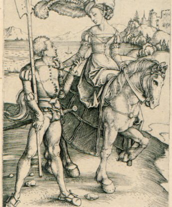 <span class="numbwork">0434</span > <span class="bullwork">•</span > Dama a caballo y un lansquenete