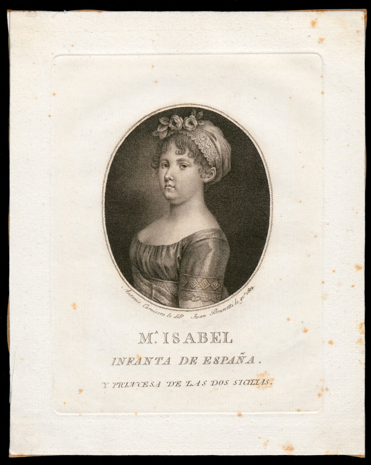 <span class="numbwork">0589</span > <span class="bullwork">•</span > Retrato de María Isabel - Infanta de España (Princesa de las dos Sicilias) - Image 2