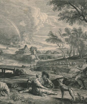<span class="numbwork">0608</span > <span class="bullwork">•</span > Paisaje con un arcoíris y pastores
