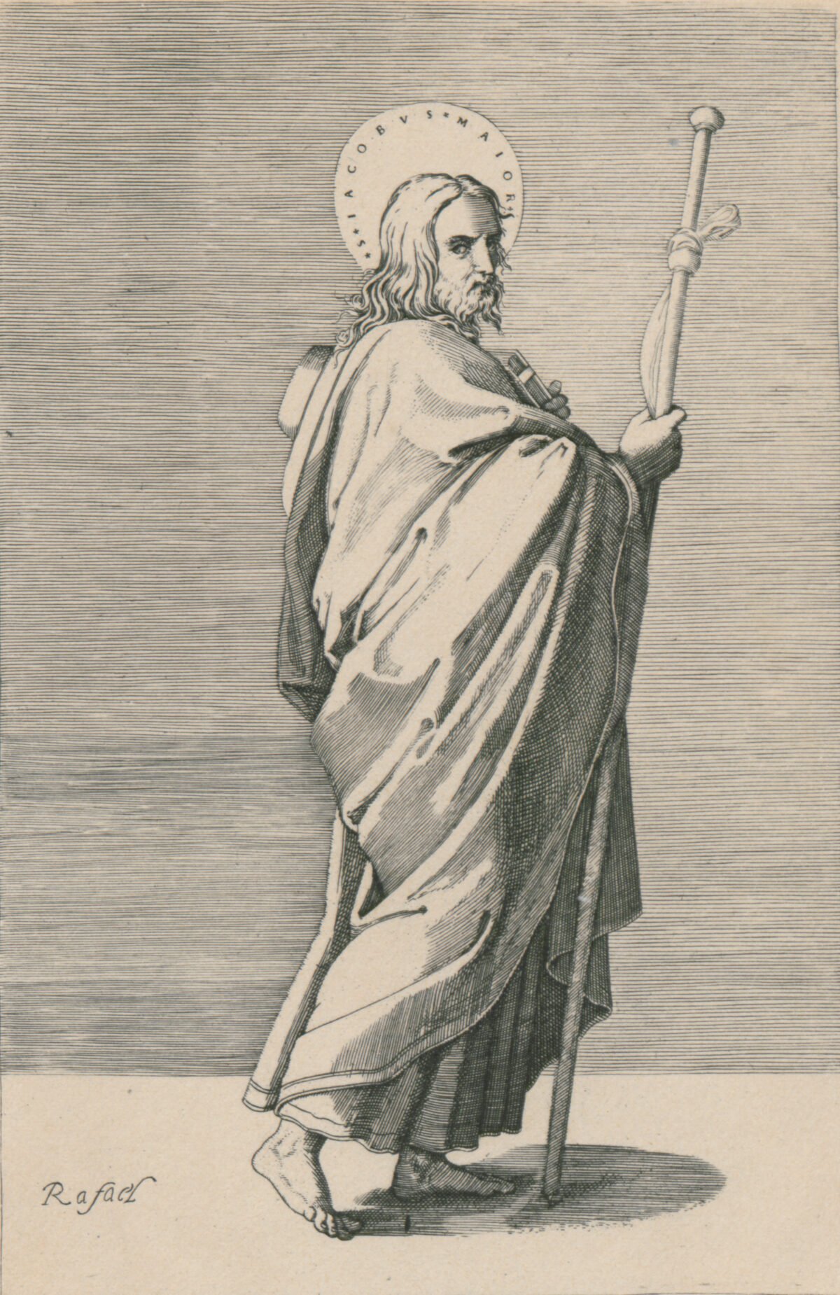 <span class="numbwork">0661</span > <span class="bullwork">•</span > El apóstol Santiago con sombrero de peregrino y bastón