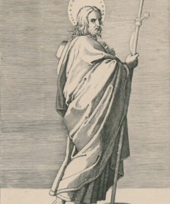 <span class="numbwork">0661</span > <span class="bullwork">•</span > El apóstol Santiago con sombrero de peregrino y bastón