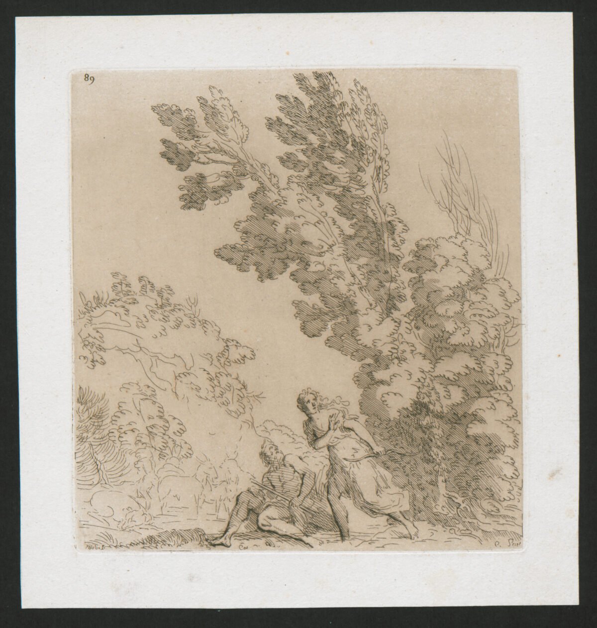 <span class="numbwork">0669</span > <span class="bullwork">•</span > Paisaje con una mujer sosteniendo un arco (Diana) - Image 2