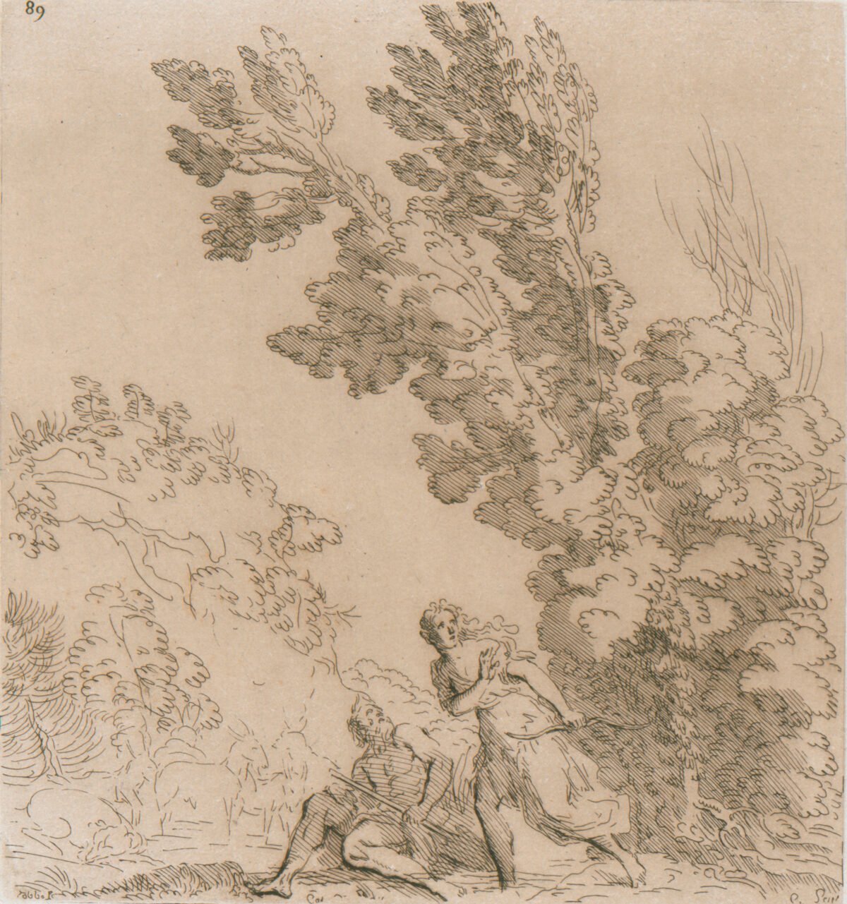 <span class="numbwork">0669</span > <span class="bullwork">•</span > Paisaje con una mujer sosteniendo un arco (Diana)