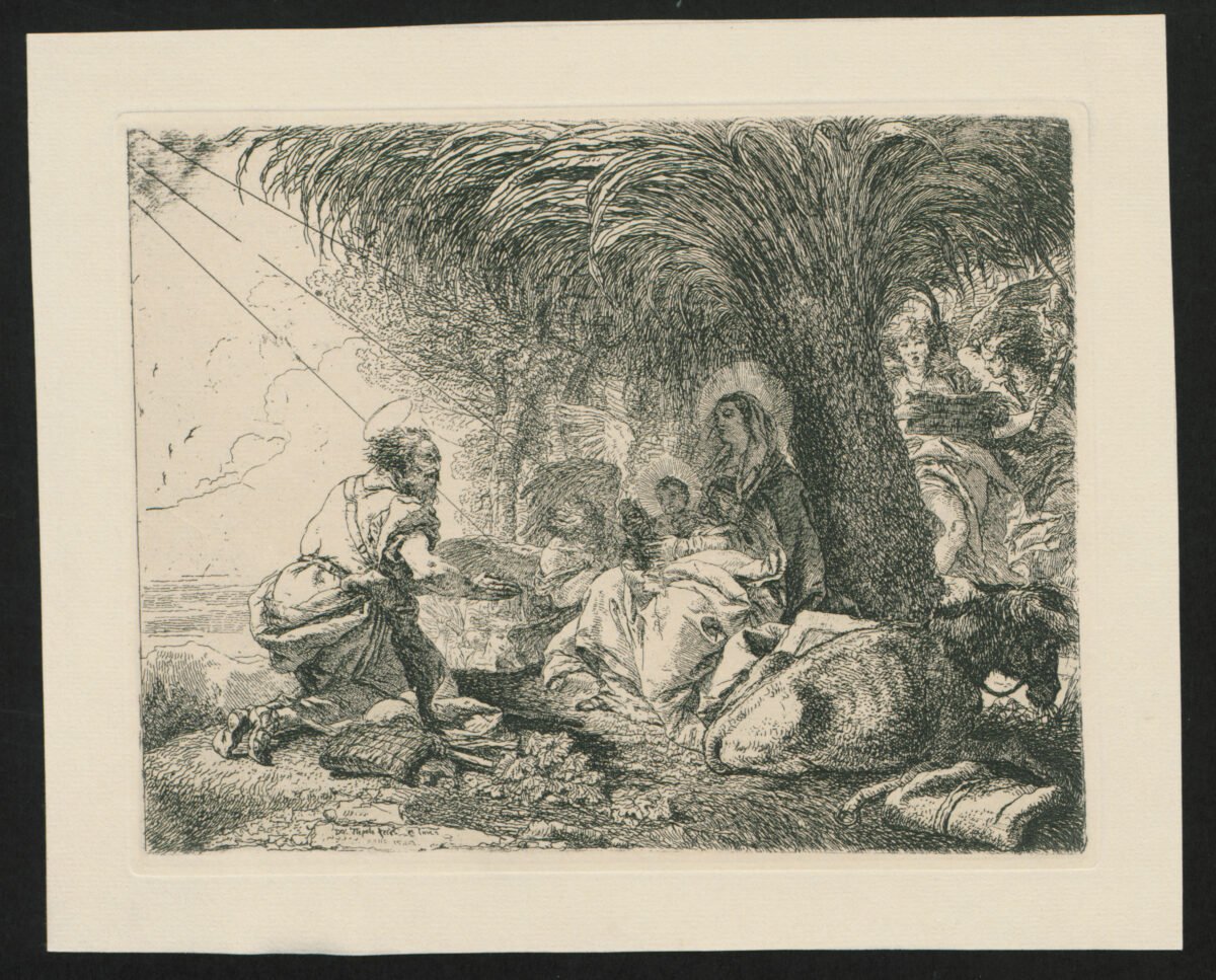 <span class="numbwork">0672</span > <span class="bullwork">•</span > José adorando al Niño mientras dos ángeles cantan - Image 2