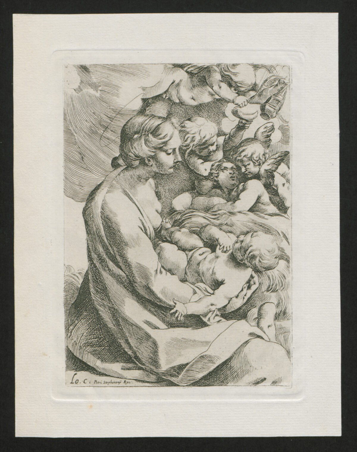 <span class="numbwork">0678</span > <span class="bullwork">•</span > La Virgen y el Niño con los ángeles - Image 2