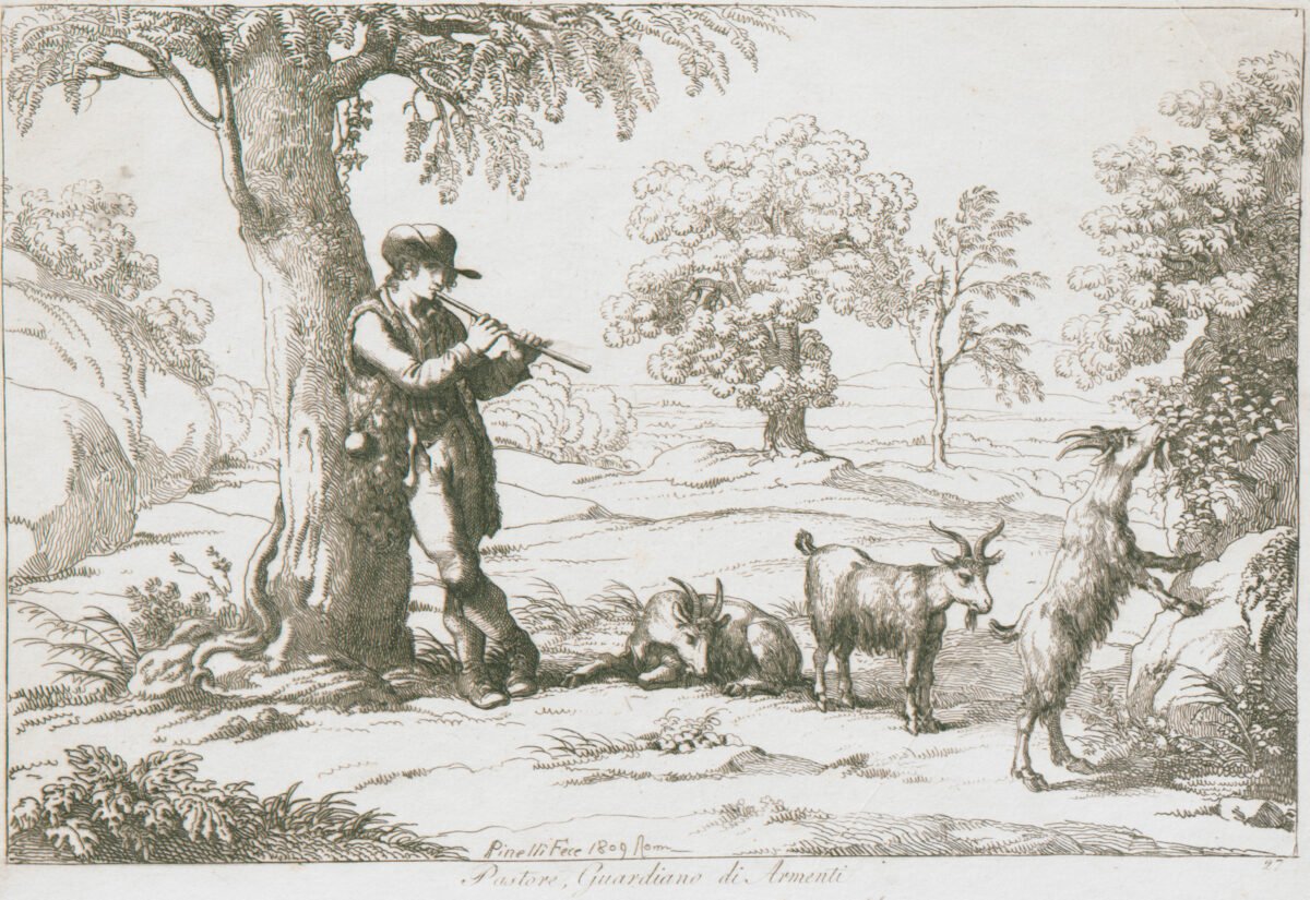 <span class="numbwork">0689</span > <span class="bullwork">•</span > El pastor descansando en un árbol mientras toca la flauta