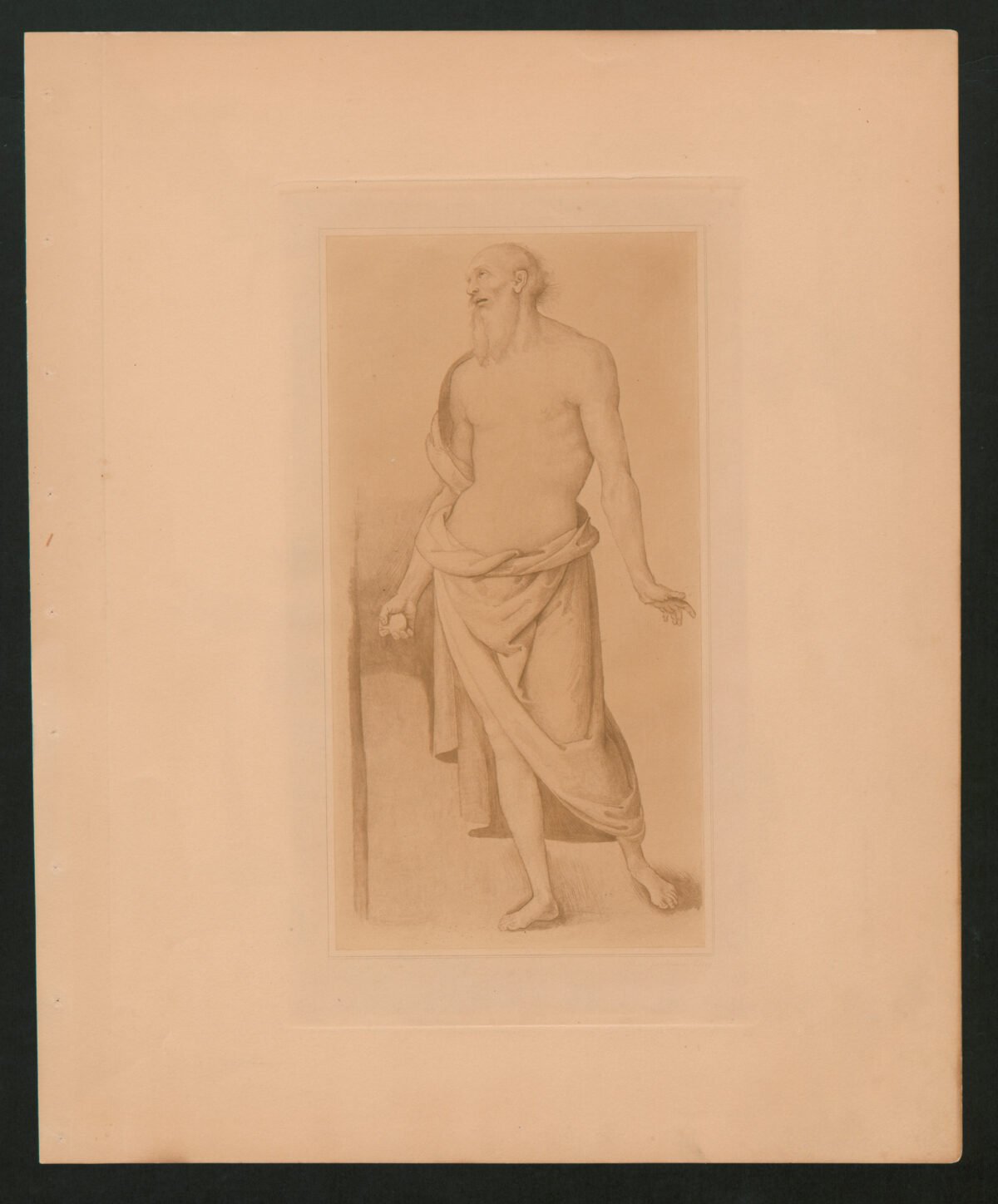 <span class="numbwork">0705</span > <span class="bullwork">•</span > Hombre con barba y túnica en la cintura (San Jerónimo) - Image 2