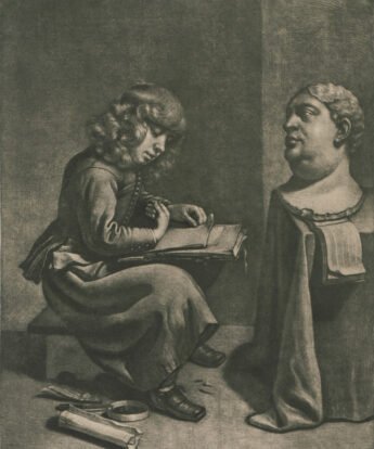 <span class="numbwork">0728</span > <span class="bullwork">•</span > Niño dibujando un busto del emperador romano Vitelio