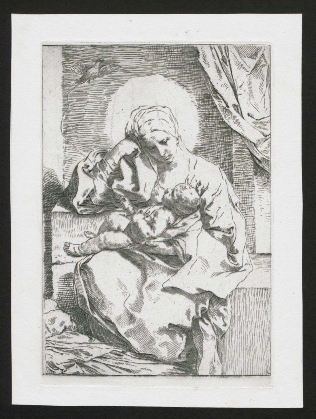 <span class="numbwork">0730</span > <span class="bullwork">•</span > La Virgen y el Niño con un pájaro - Image 2