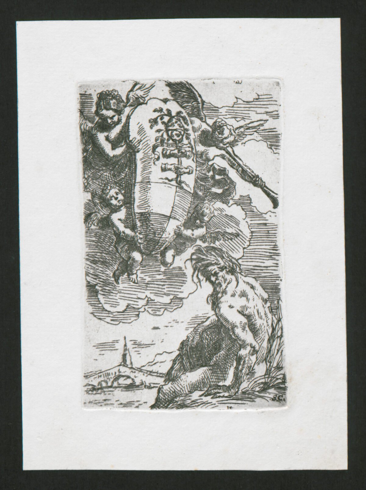 <span class="numbwork">0739</span > <span class="bullwork">•</span > Alegoría del río Foglia (frontispicio con escudo de armas) - Image 2