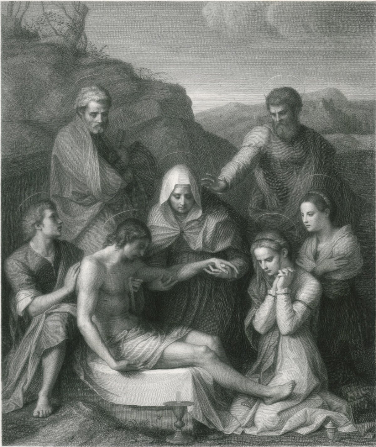 <span class="numbwork">0775</span > <span class="bullwork">•</span > La Piedad con santos (El entierro de Jesucristo)