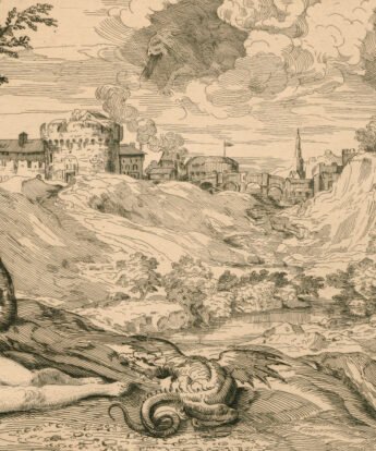 <span class="numbwork">0814</span > <span class="bullwork">•</span > Paisaje con una mujer desnuda custodiada por un dragón