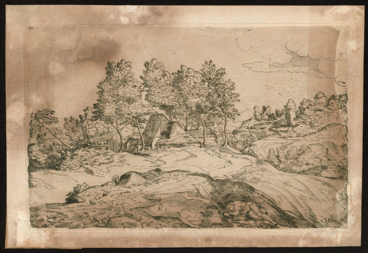 <span class="numbwork">0847</span > <span class="bullwork">•</span > Paisaje con un hombre durmiendo - Image 2