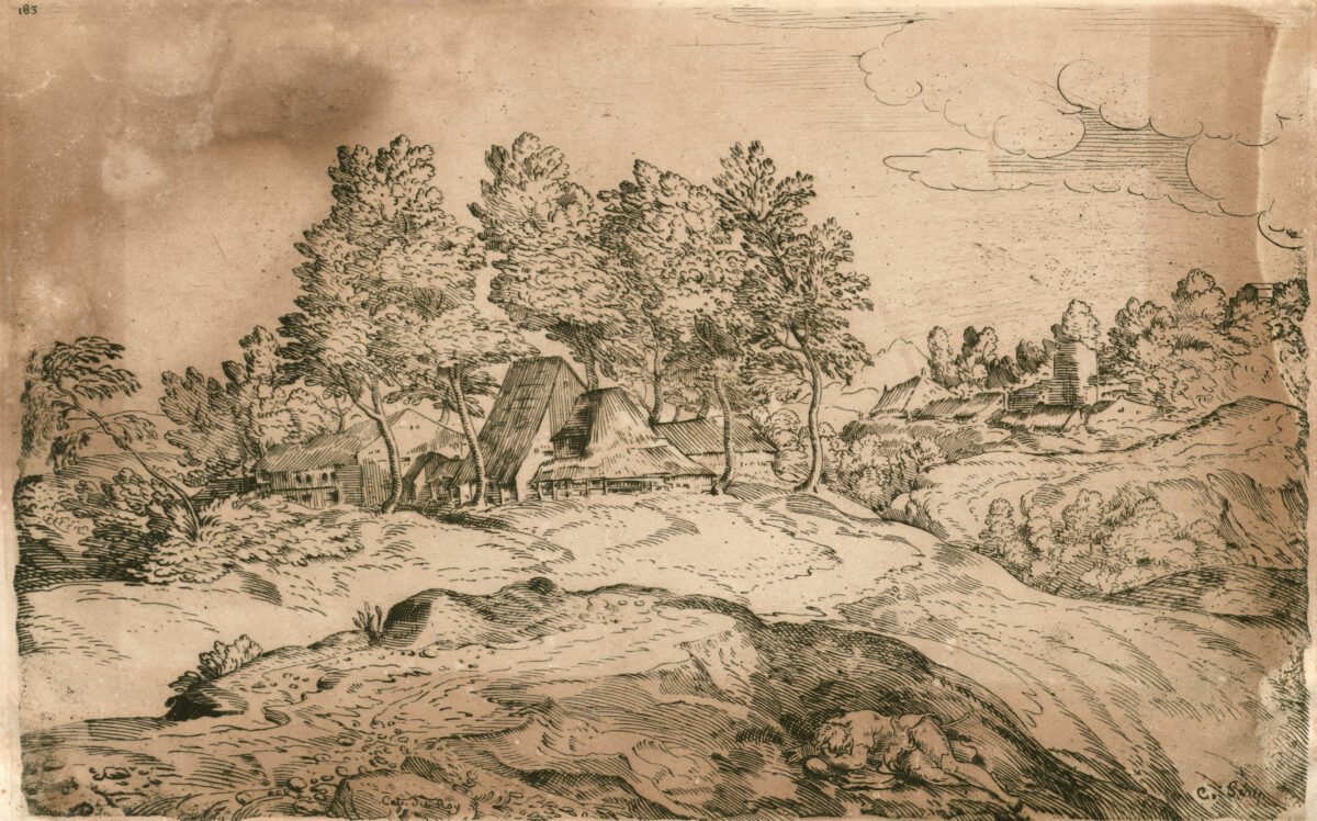 <span class="numbwork">0847</span > <span class="bullwork">•</span > Paisaje con un hombre durmiendo