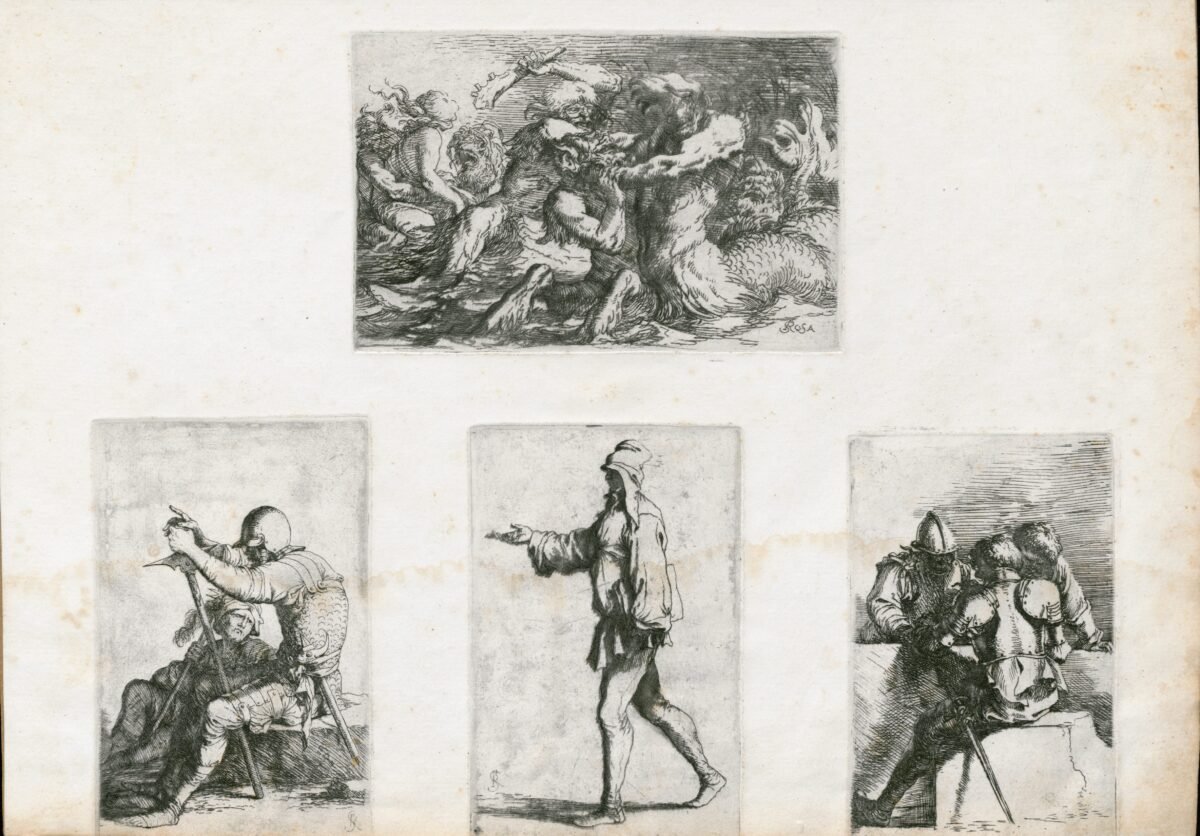 <span class="numbwork">0849</span > <span class="bullwork">•</span > Lucha de monstruos - Dos soldados - Joven caminando - Tres soldados