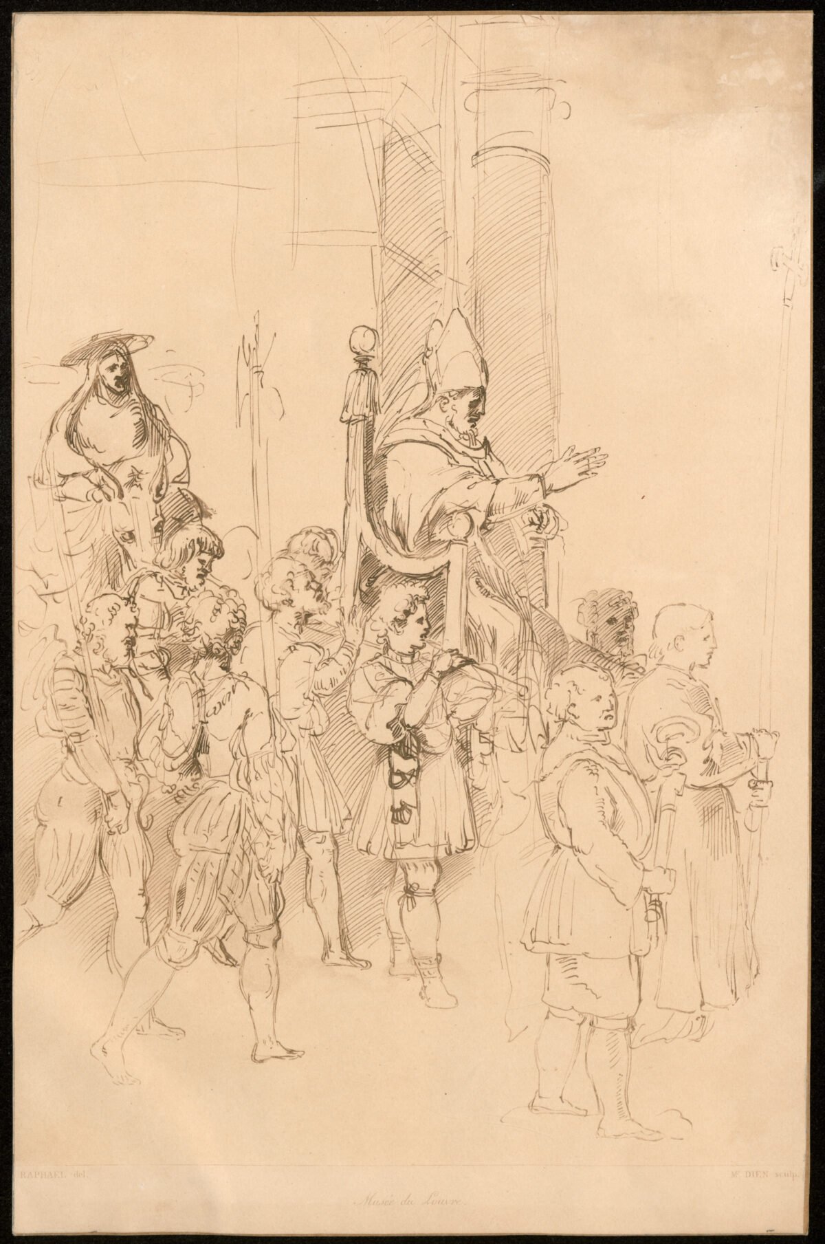 <span class="numbwork">0854</span > <span class="bullwork">•</span > El papa Julio II sobre la silla gestatoria - Image 2