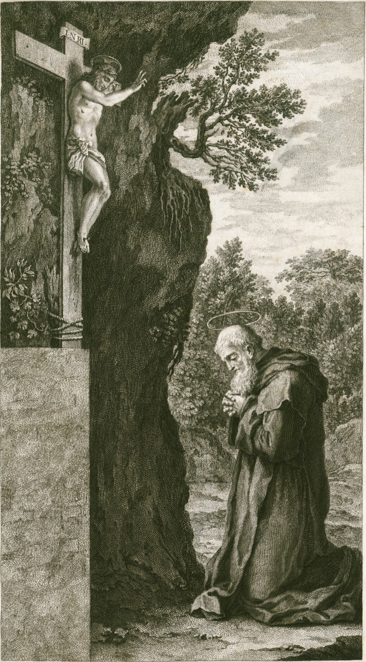 <span class="numbwork">0855</span > <span class="bullwork">•</span > San Nilo arrodillado en un bosque