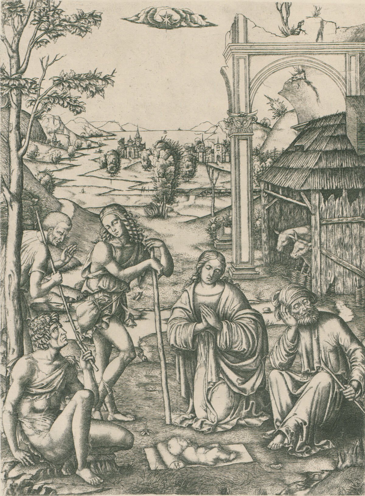 <span class="numbwork">0876</span > <span class="bullwork">•</span > Adoración del Niño Jesús por María, José y los pastores