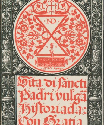 <span class="numbwork">0919</span > <span class="bullwork">•</span > Portada de un relato de la vida de los Santos Padres