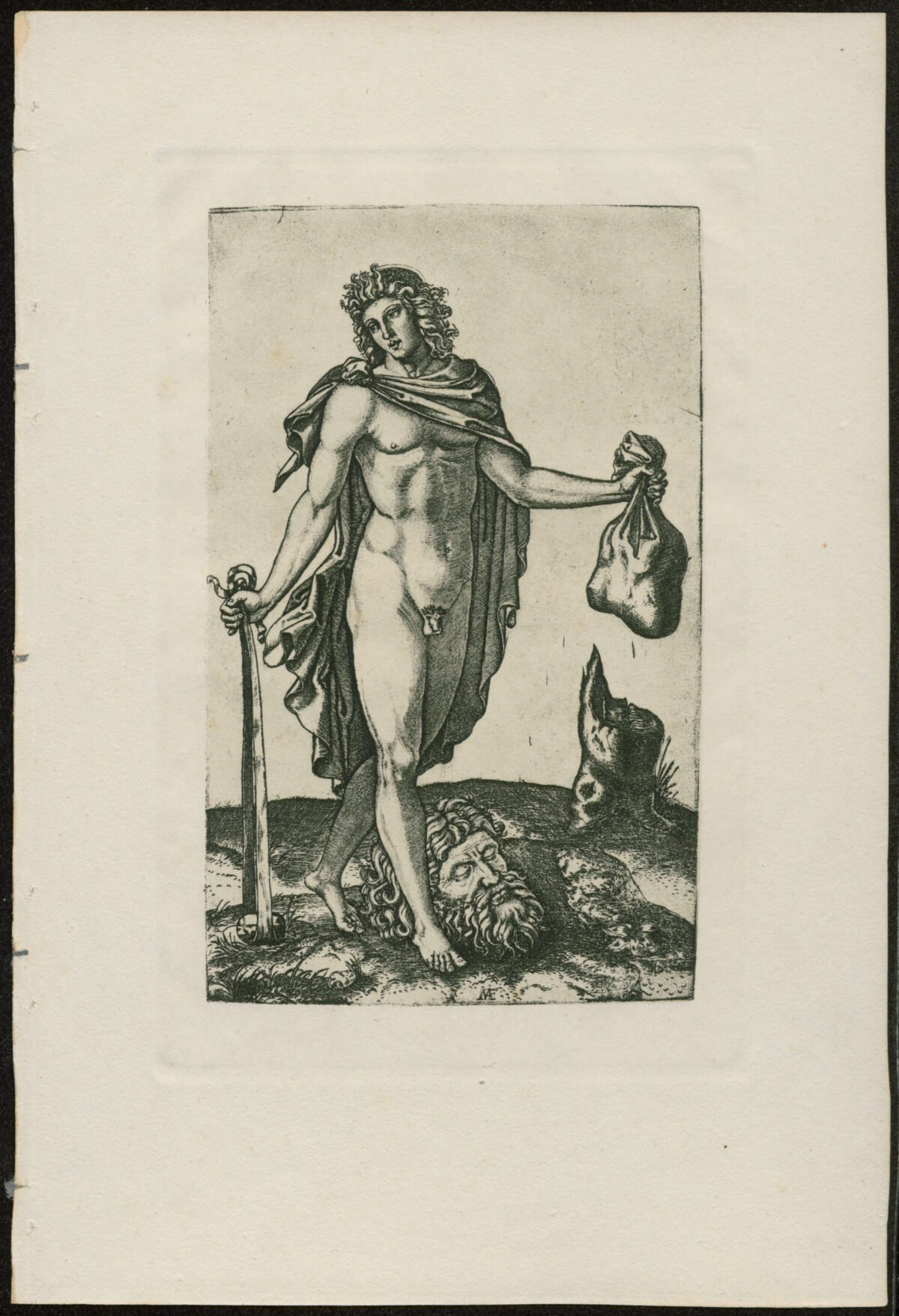 <span class="numbwork">0946</span > <span class="bullwork">•</span > David de pie con la cabeza de Goliat en el suelo - Image 2