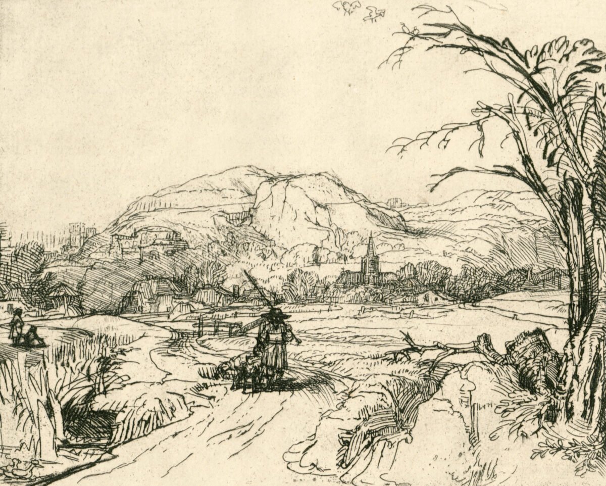 <span class="numbwork">0960</span > <span class="bullwork">•</span > Paisaje con el cazador y su perro