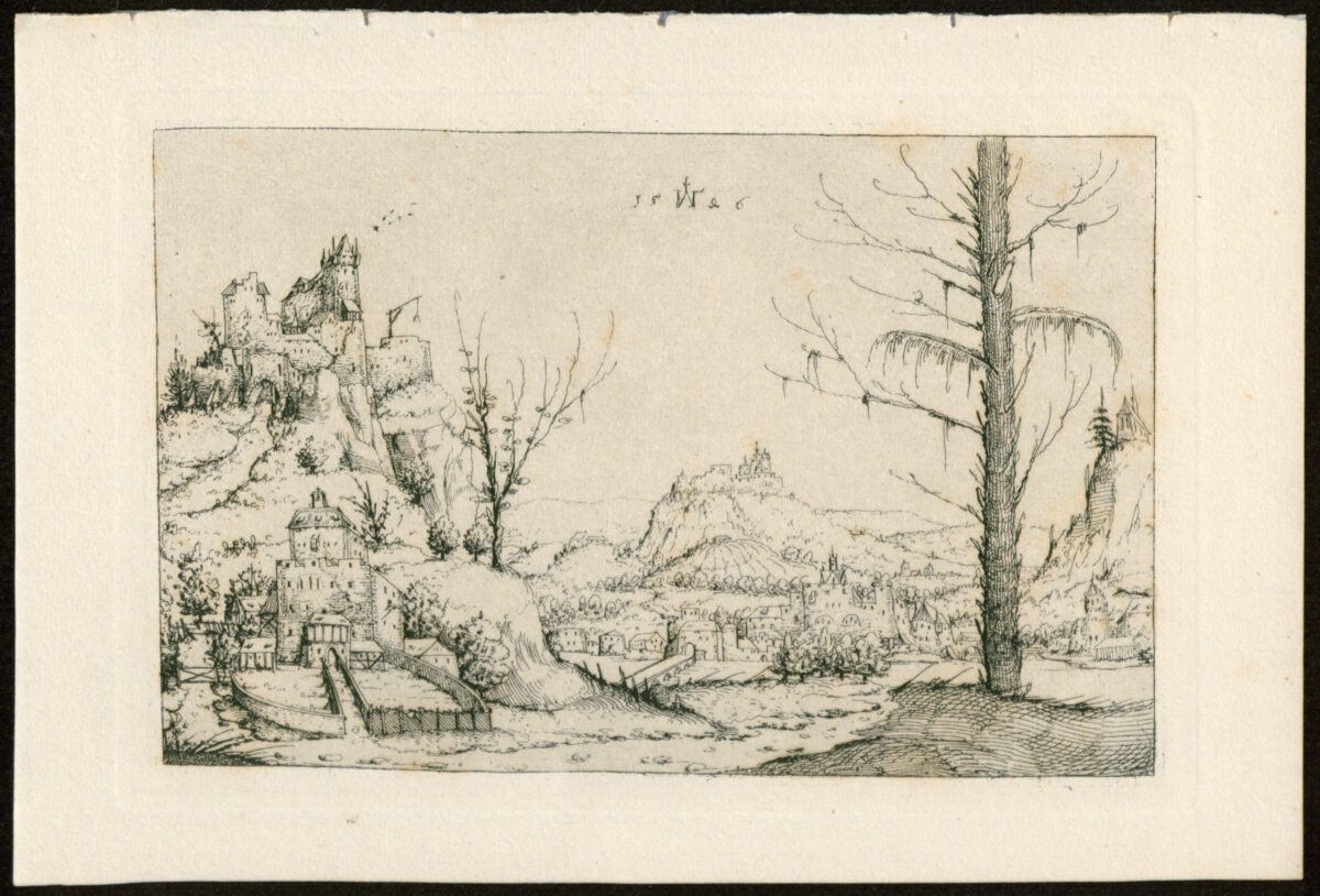 <span class="numbwork">0962</span > <span class="bullwork">•</span > Paisaje con un castillo en lo alto de una roca - Image 2