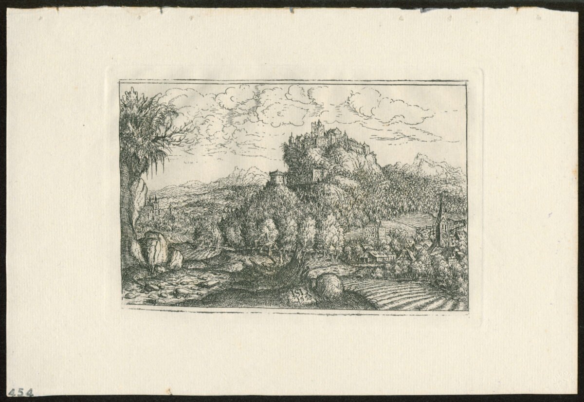 <span class="numbwork">0964</span > <span class="bullwork">•</span > Paisaje con un gran castillo en el medio - Image 2