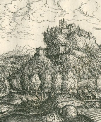<span class="numbwork">0964</span > <span class="bullwork">•</span > Paisaje con un gran castillo en el medio