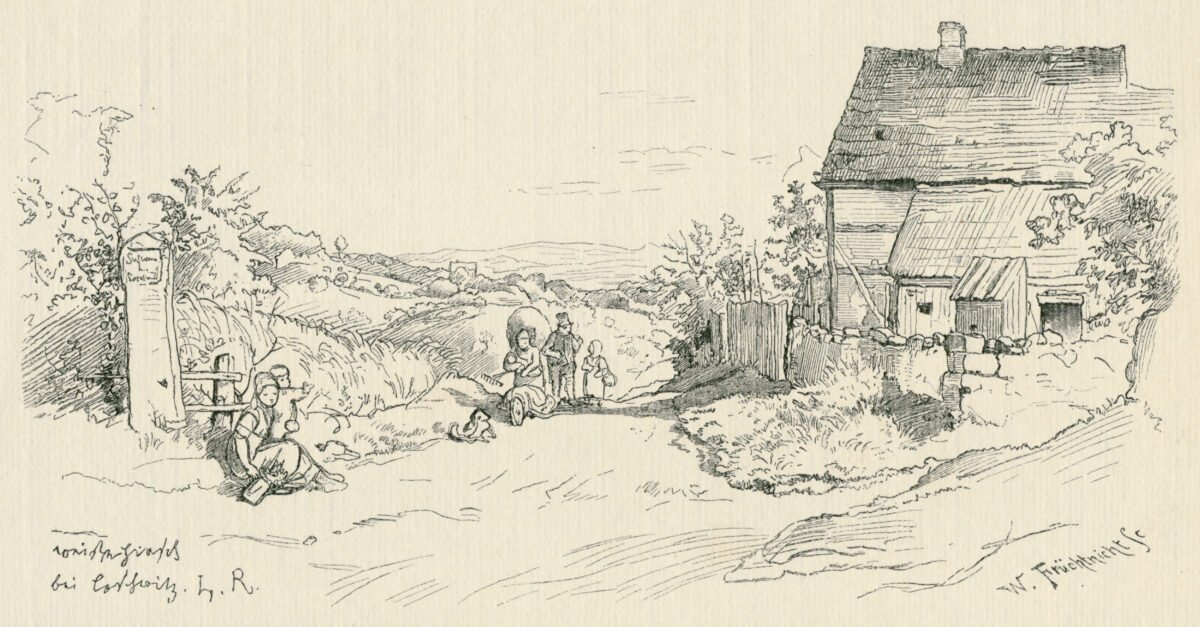 <span class="numbwork">0967</span > <span class="bullwork">•</span > Paisaje de Weißer Hirsch cerca a Loschwitz  (Dresden, Alemania)