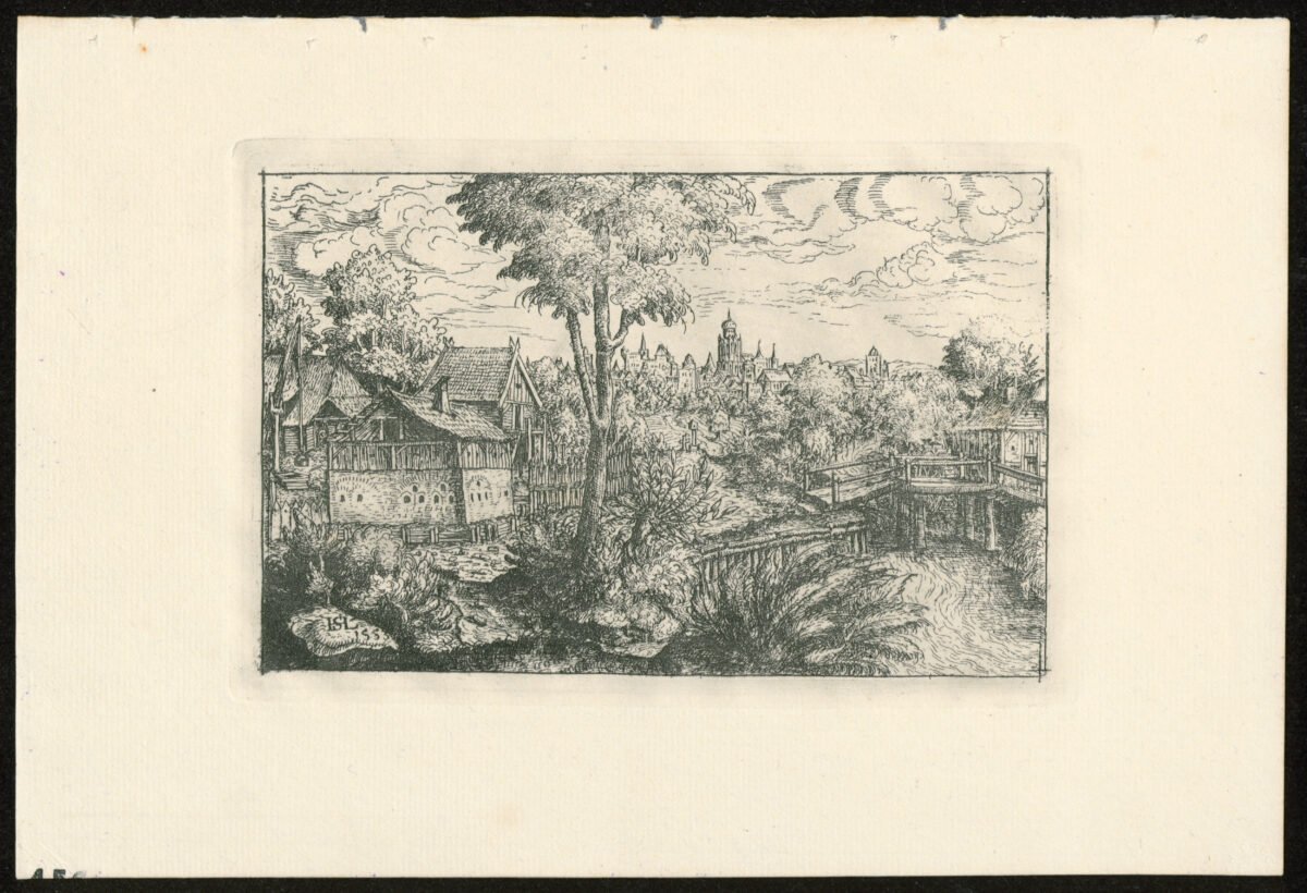 <span class="numbwork">0969</span > <span class="bullwork">•</span > Paisaje con una granja y un puente de madera - Image 2
