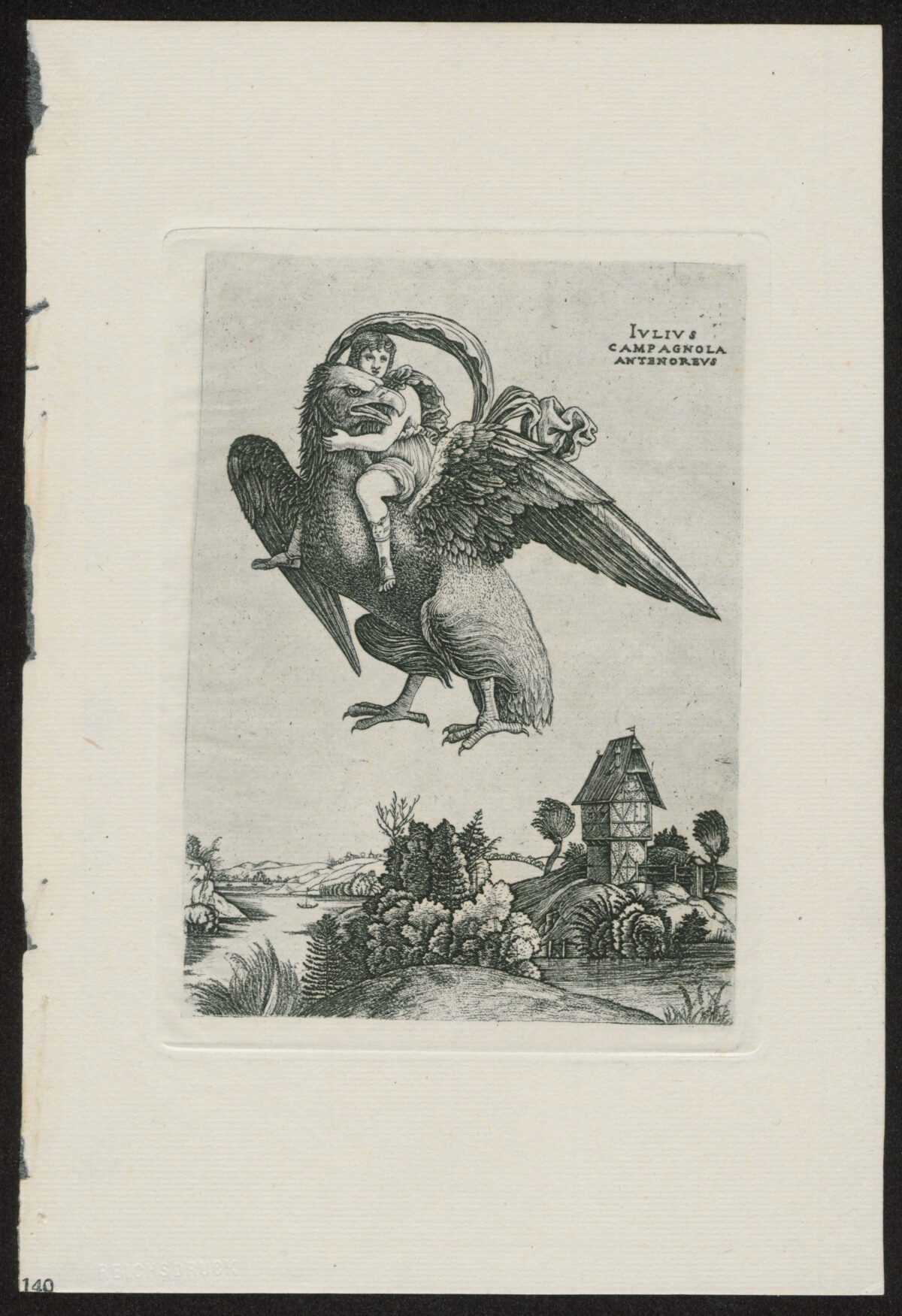 <span class="numbwork">0981</span > <span class="bullwork">•</span > Ganímedes de niño montando una gran águila (Zeus) - Image 2
