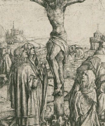 <span class="numbwork">0988</span > <span class="bullwork">•</span > La Crucifixión con María, San Juan y dos santas mujeres.