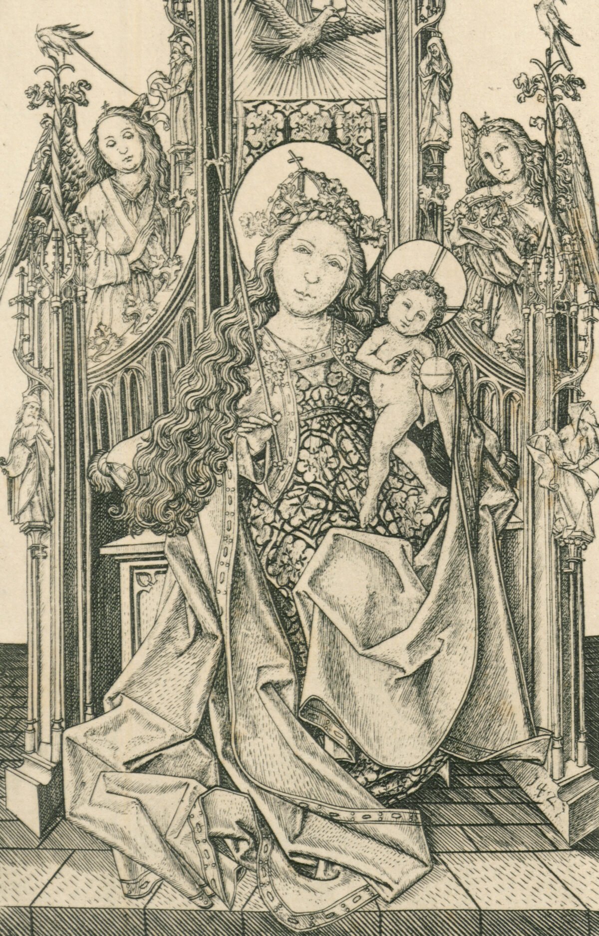<span class="numbwork">0993</span > <span class="bullwork">•</span > La Virgen y el Niño entronizados