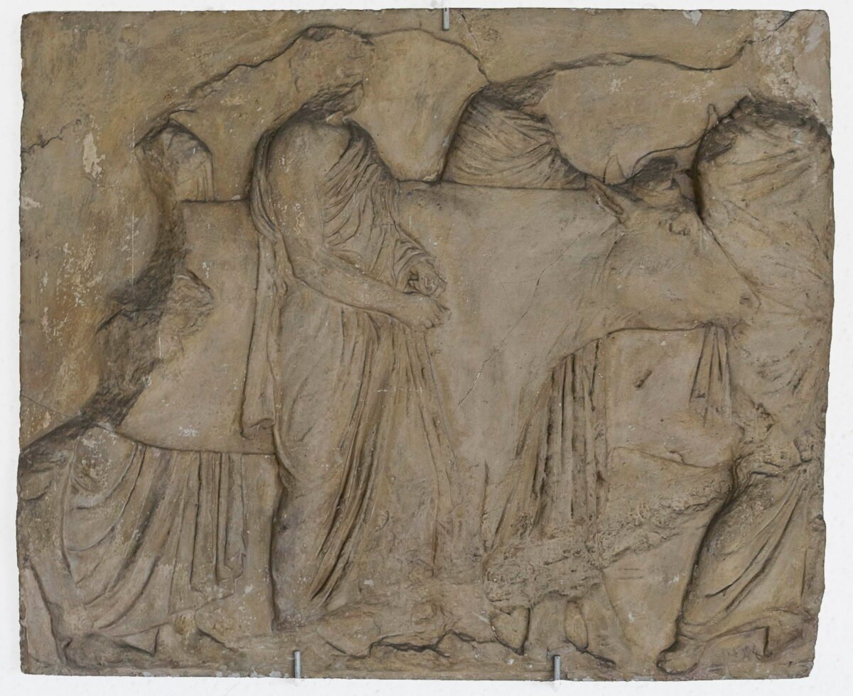 <span class="numbwork">1742</span > <span class="bullwork">•</span > Tres hombres conducen una res al sacrificio - Image 2